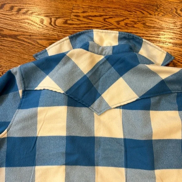Aviator Nation Blue and White Plaid Button Down Shirt - Picture 7 of 7